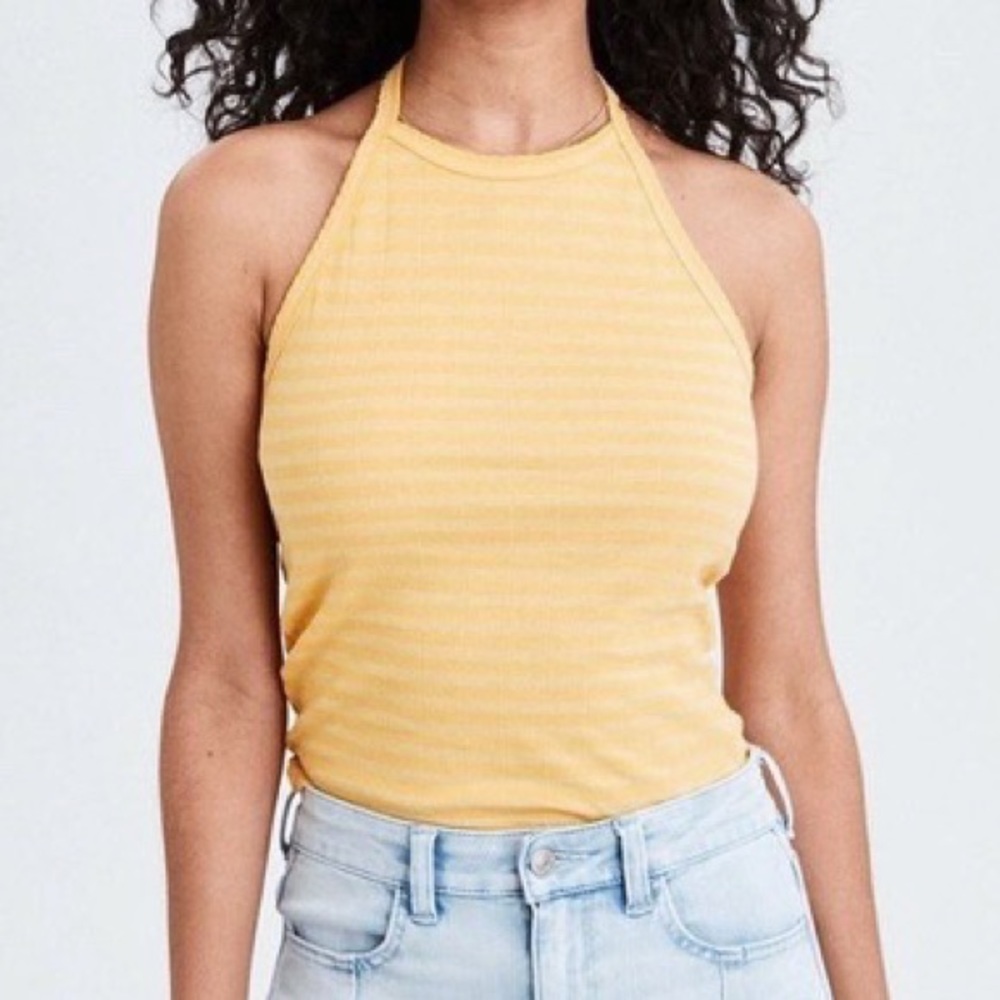 American Eagle Yellow Halter Top – Size Small